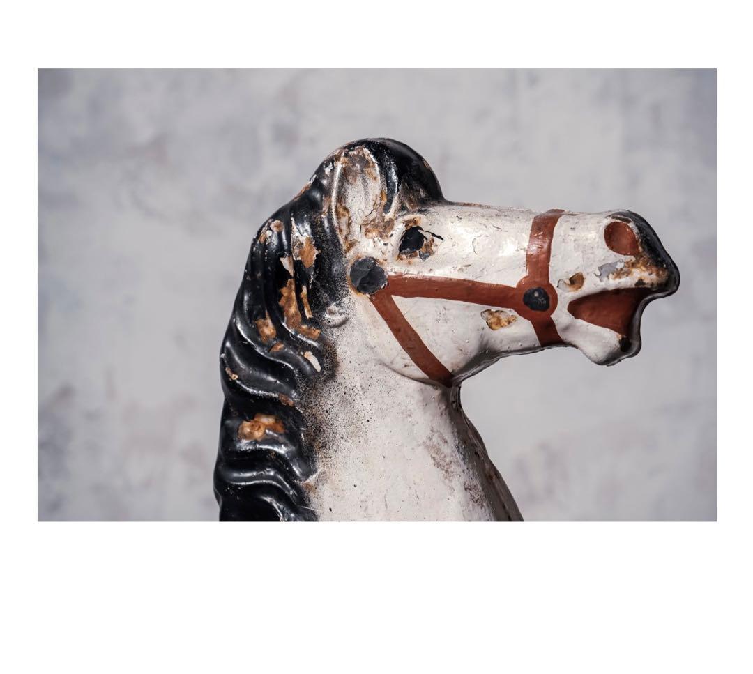 フランス アンティーク ロッキングホース/メリーゴーランド木馬 - メルカリ