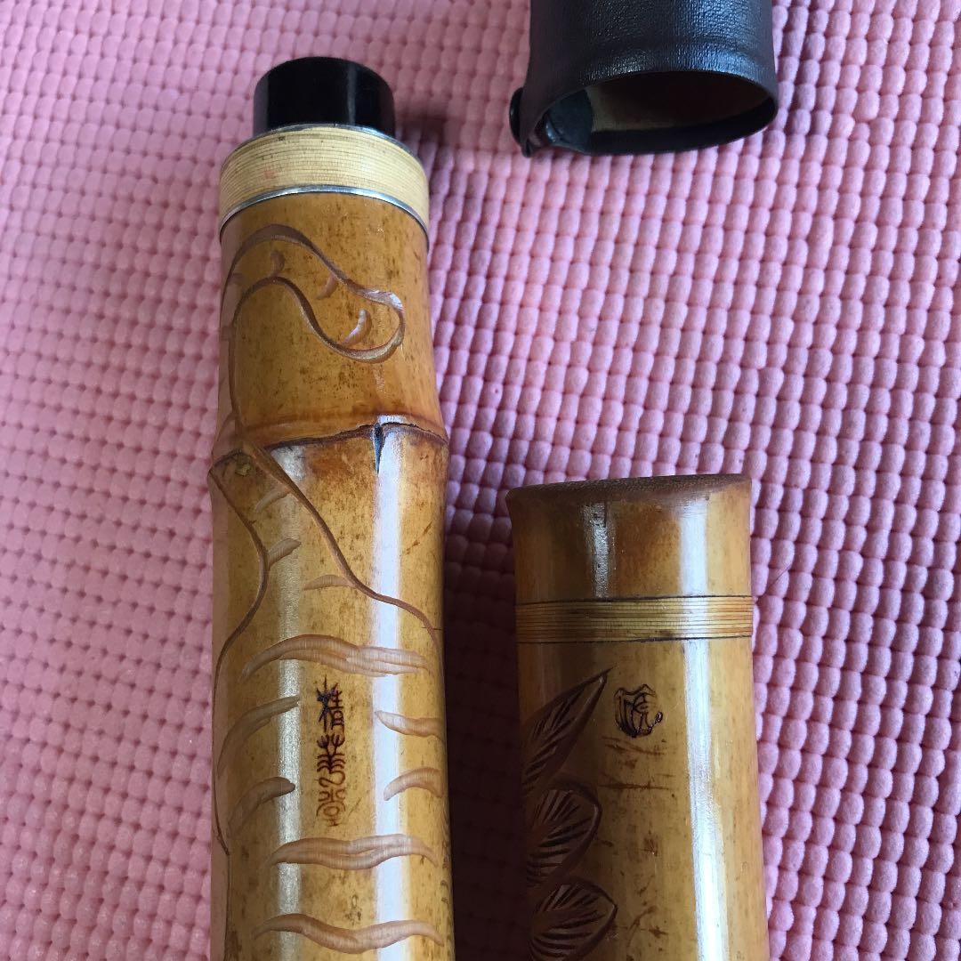 17 値下げ 尺八 一尺八寸管 精華銘 四印 唄口金巻き 最高級品 - 和楽器