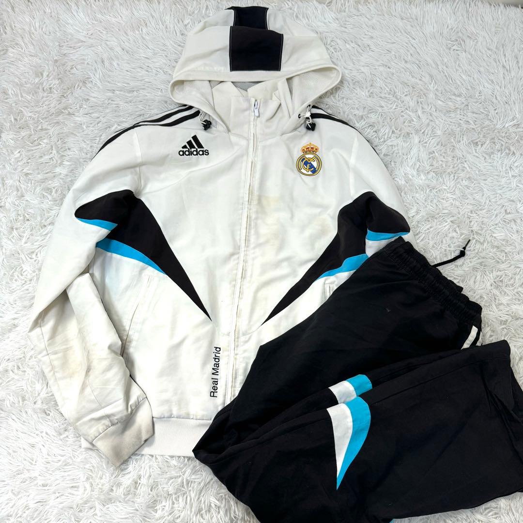 希少 レアルマドリード ジャージ セットアップ フード 上下 Mサイズ