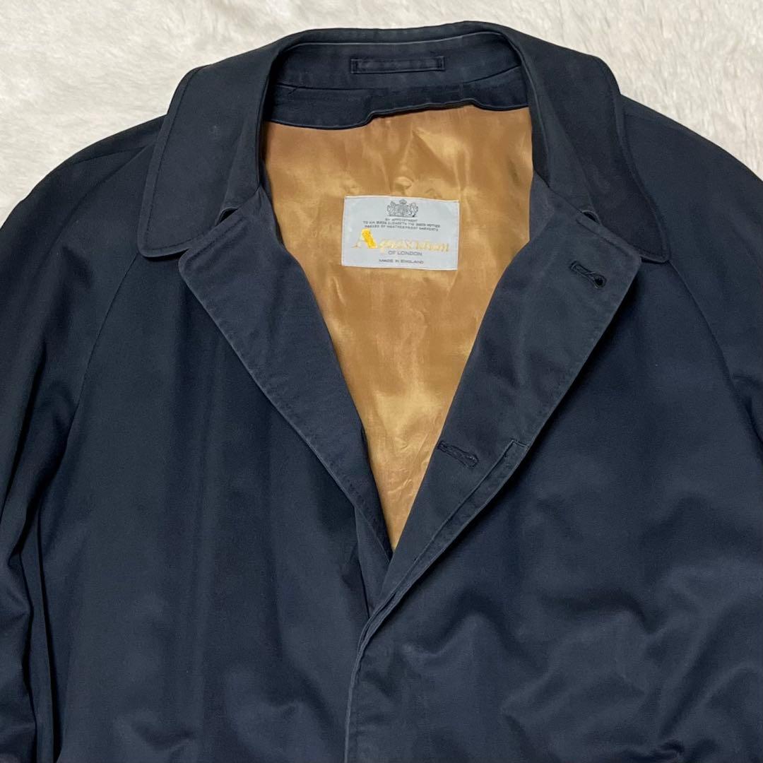 メンズ アクアスキュータム ステンカラーコート ベルト ライナー