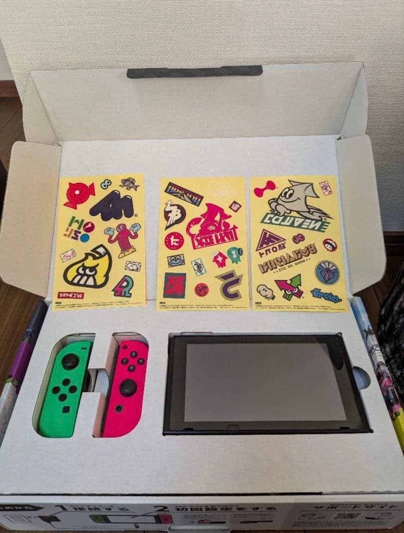 Nintendo Switch 本体 グリーン・ピンク 任天堂 純正品 Joy-Con (L) ネオングリーン/ (R) ネオンピンク