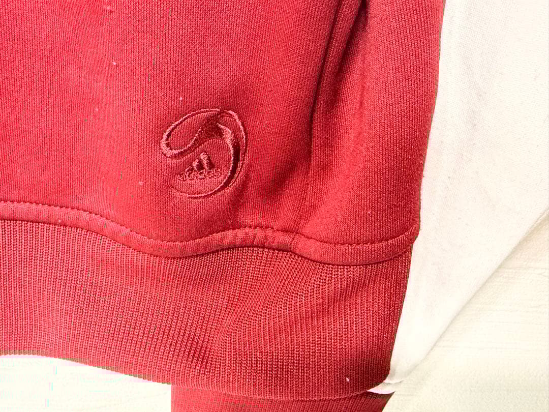 adidas フルジップパーカー 赤白 フルミネンセFC サイズM - メルカリ