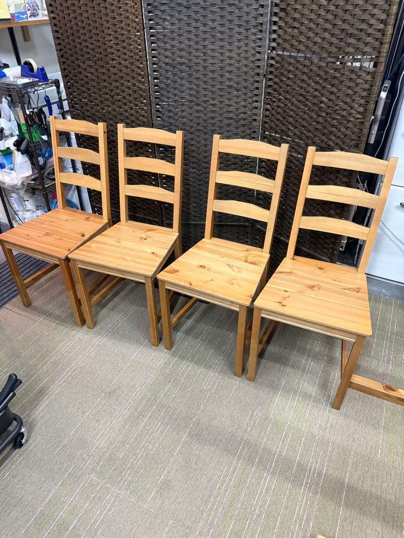 洗浄消毒作業済】IKEA ダイニングテーブル&チェア4脚 ヨックモック
