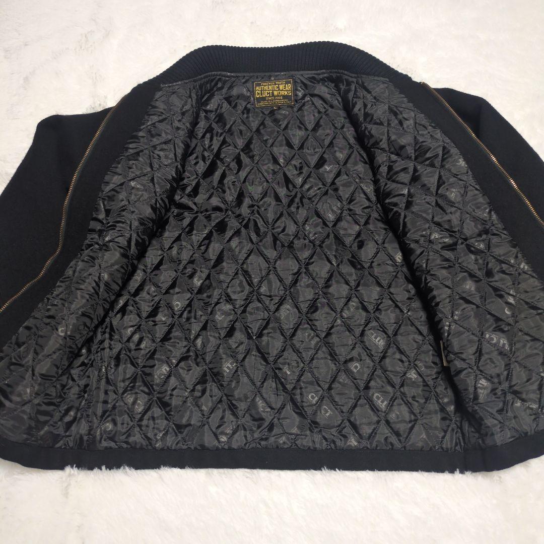 CLUCT】L/刺繍ロゴ/中綿キルト/メルトン ファラオ ジャケット 【CLUCT