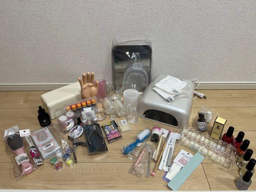 ネイルアート用品セット UVライト付き Amazon | プチトル ジェルネイルキット 120点 スターターキット ネイル