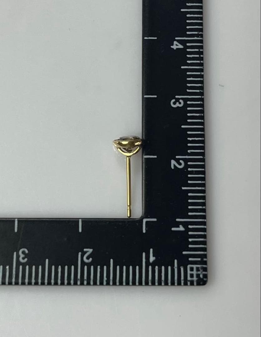 K18 天然ダイヤモンドフクリン片耳ピアス 0.25ct