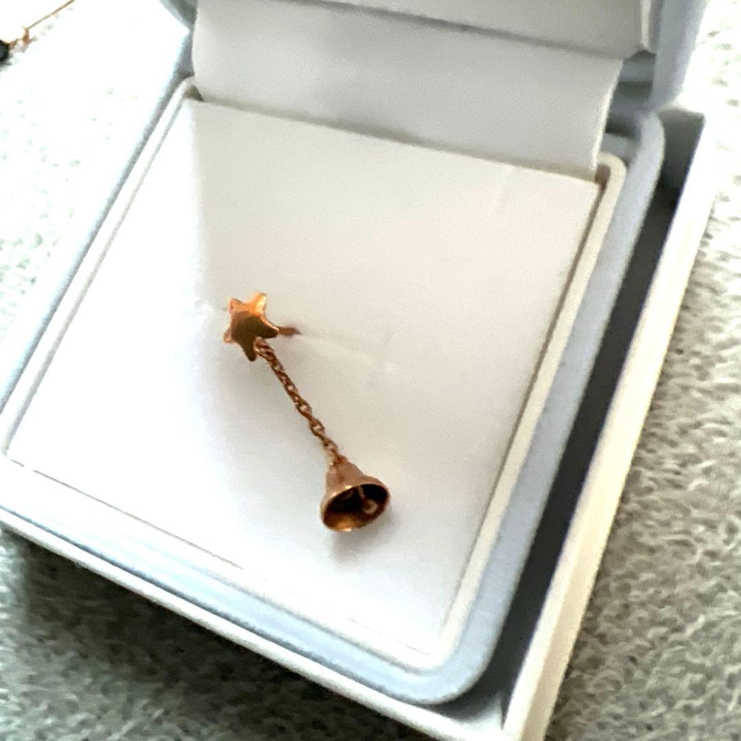 18金#ピアス#スターカット#片方