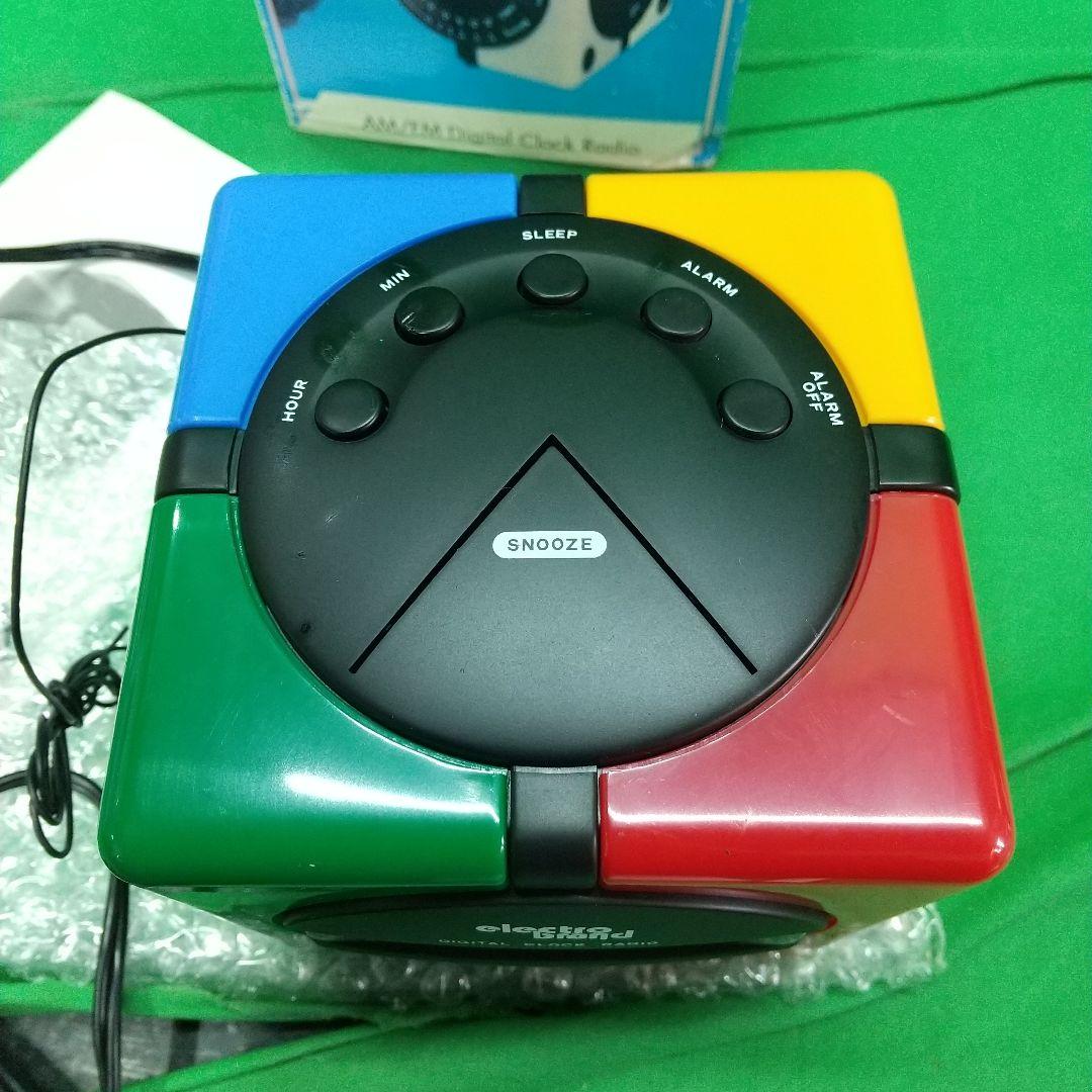 D-3③[希少·レトロ·美品] キューブ デジタル ラジオアラーム CC-110