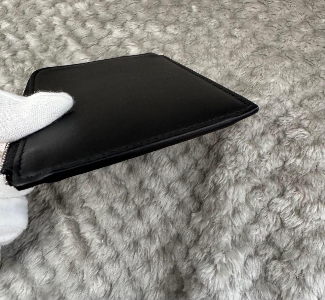 《未使用品》J&M DAVIDSON L字ファスナー コンパクト財布　ブラック