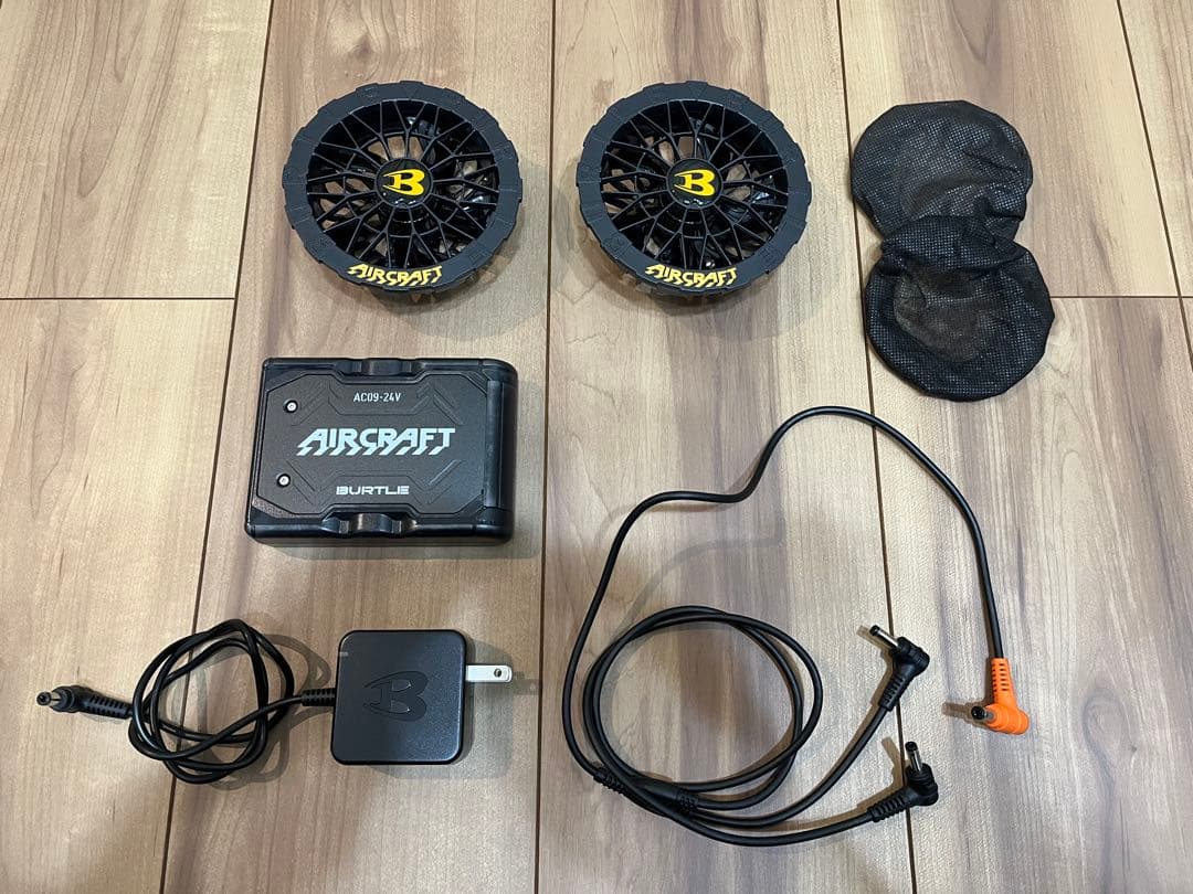 【1回のみ使用】バートル AIRCRAFT 空調服用ファンセット BURTLE（バートル） 空調 服 BURTLE AC10 AC10-1 AC10-2 バッテリー