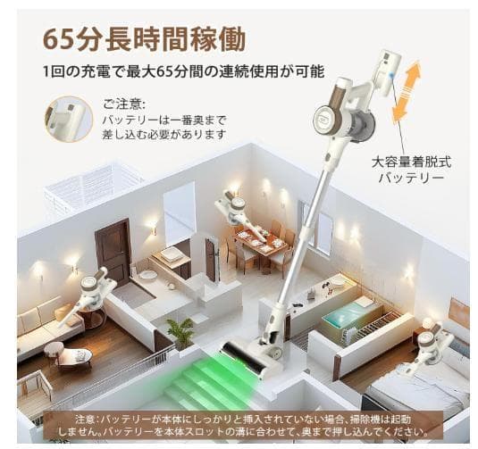 2026年最新版 最強75KPa自走掃除機 AI制御 65分 自立式