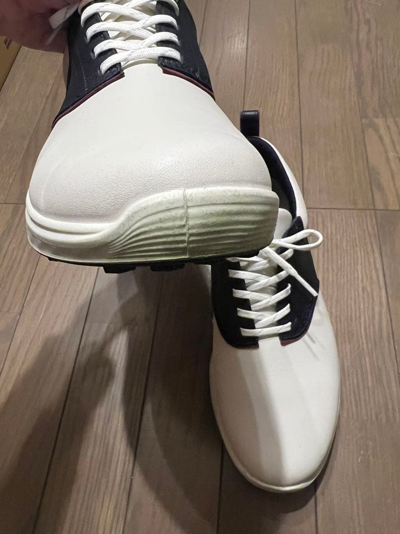 ecco ゴルフシューズ ホワイト×マリン 102854 27.5cm