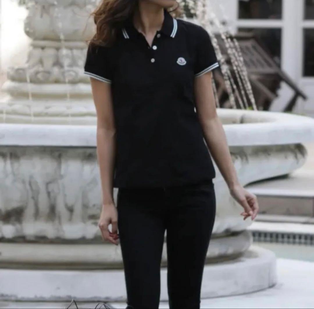 モンクレール　ポロシャツ MONCLER (モンクレール) 胸BIGマーク 半袖 ポロシャツ MC8A0000484556