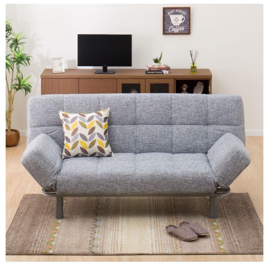 ニトリ NITORI ソファーベッド マークスAM GYグレー 楽天市場】背もたれと肘掛けが動く ソファベッド (マークスAM GY