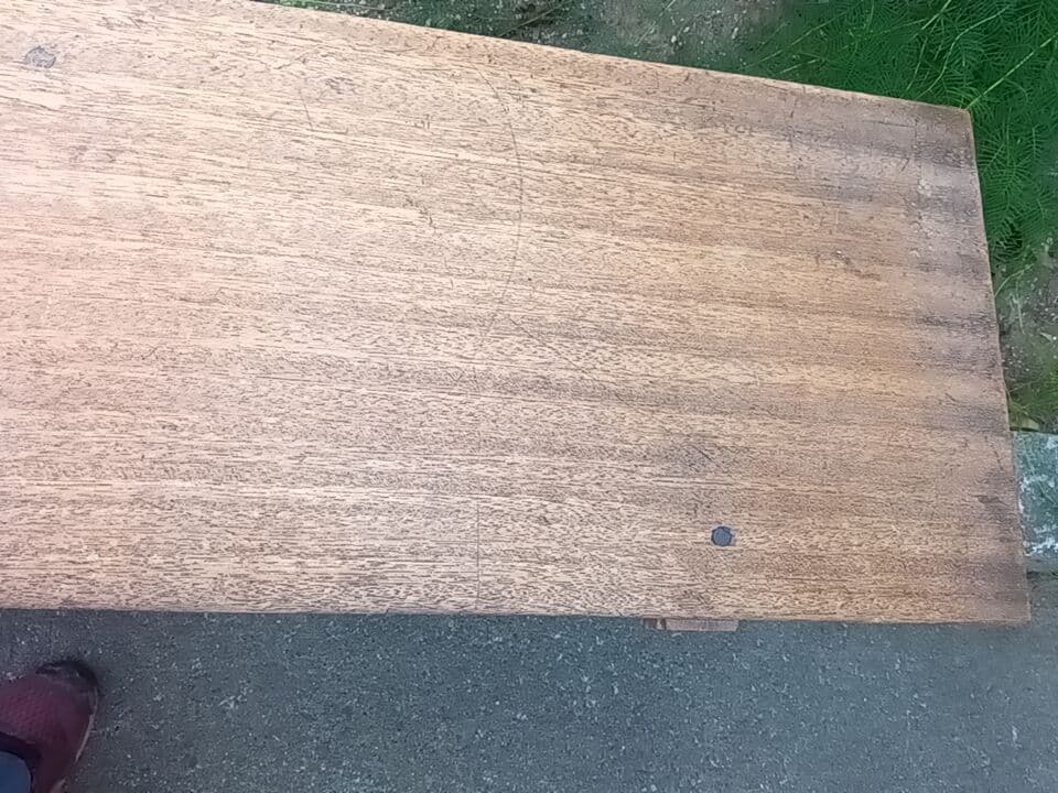 送料無 昭和のそろばん塾の文机 長机 木製シンプルテーブル