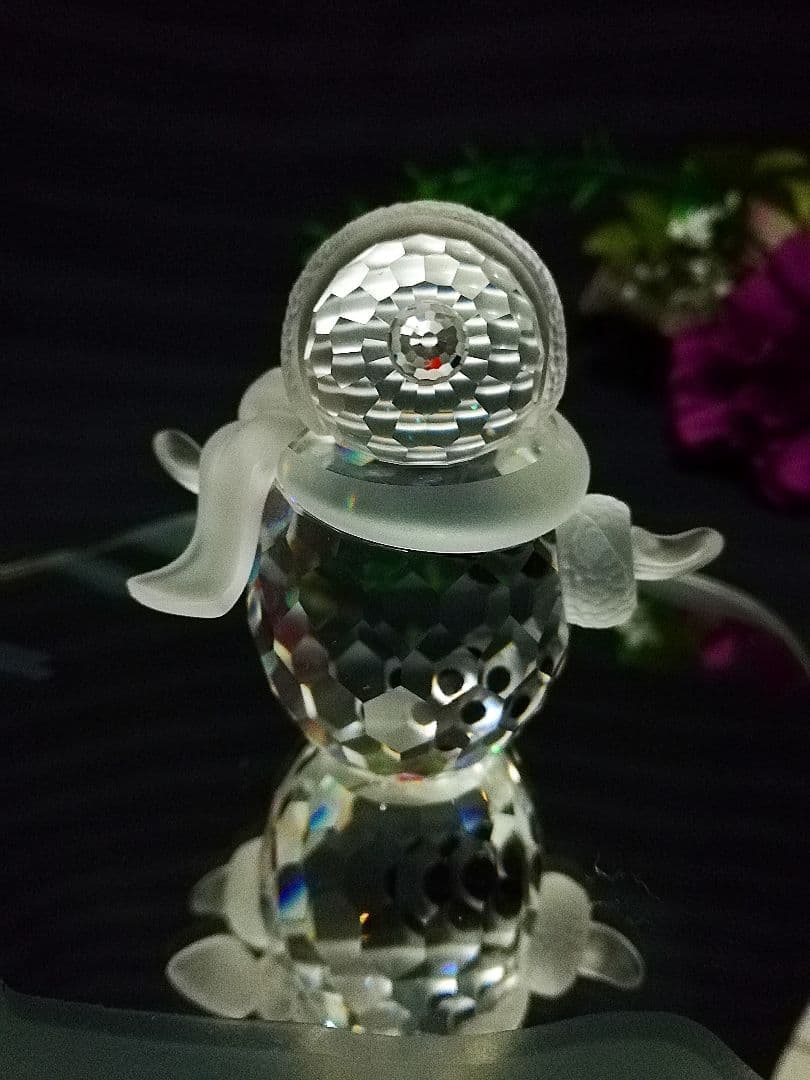 ☆廃盤☆美品スワロフスキークリスタルオブジェスノーマン親子おまけ付