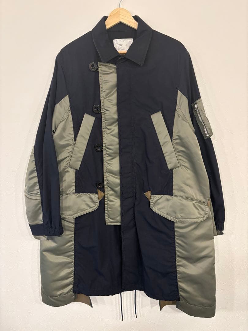 Sacai 2020 ドッキング　ミリタリーコート　サイズ1 sacai(サカイ) 20AW Dockable Military Coat ドッキング ミリタリー