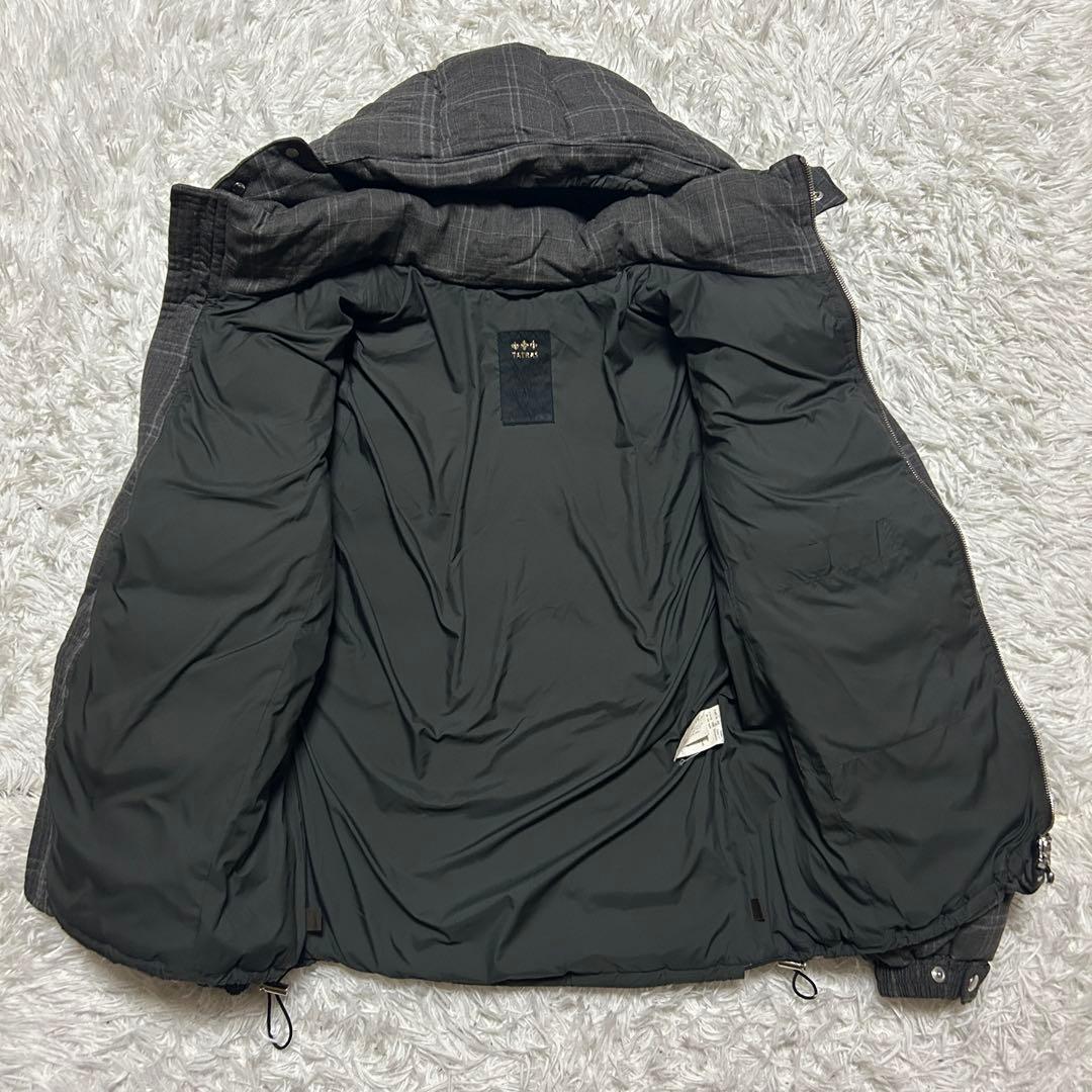 限定割引】タトラス ダウンジャケット チェック 2way 肉厚 グレー 希少