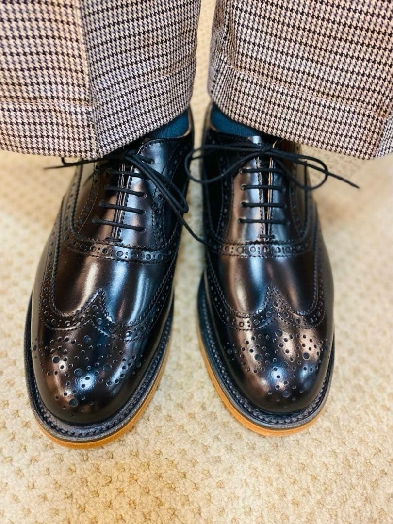 REGAL 23.5cm プレミアムライン 革底ウイングチップシューズ