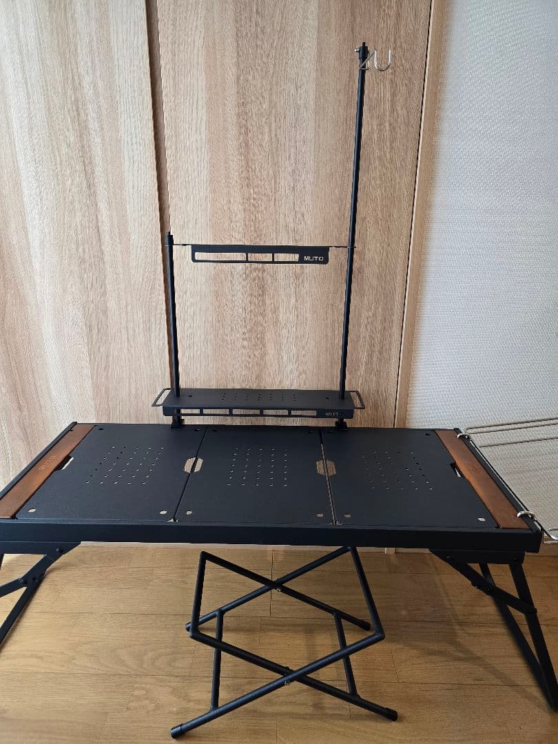 MUTO・プルマ】IGTテーブル/別売ハンギングラック/(カゴ用ワイヤー)付き
