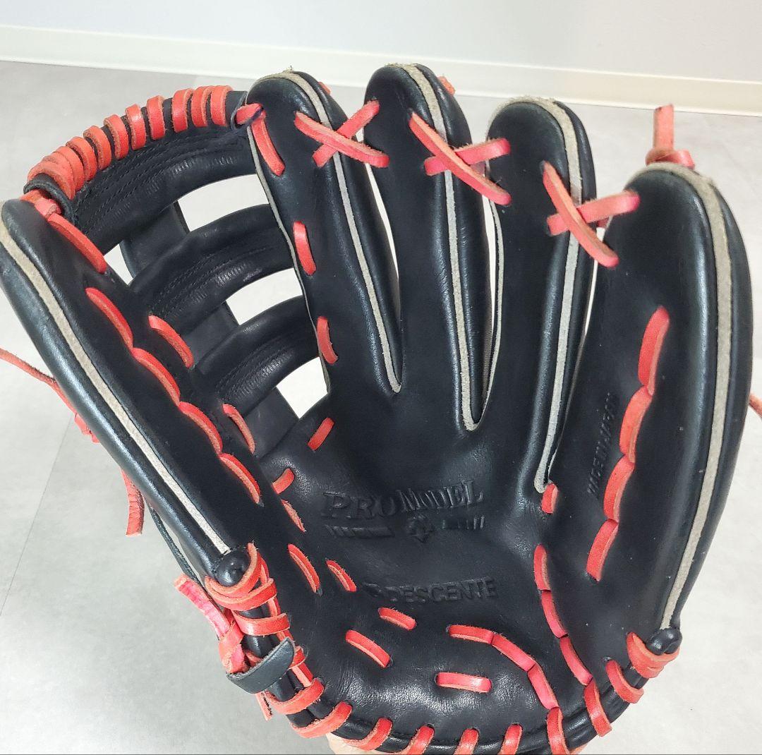 デサント 日本製 新庄剛志モデル シルエット刻印 外野用 軟式グローブ