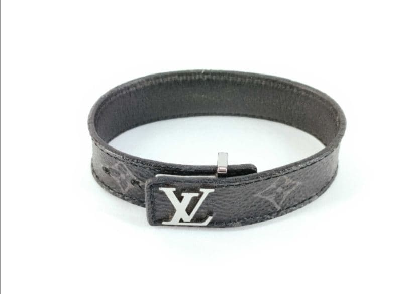Louis Vuitton ブラックレザーバングル 楽天市場】【ジュエリー】LOUIS VUITTON ルイ ヴィトン ブラスレ LV