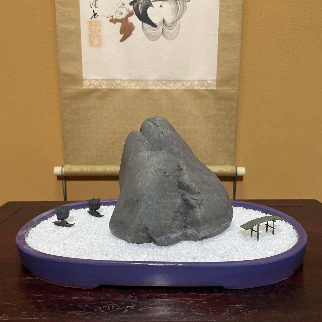 鑑賞石 水石 置物 和風インテリア オブジェ 置物 - メルカリ