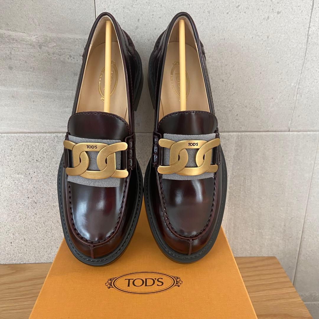TOD'S トッズ ケイト レザー ローファー 35(22cm) ボルドー