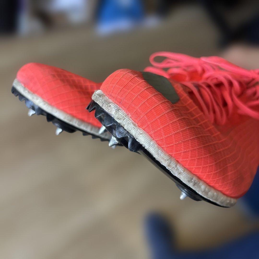 adidas 赤色 スパイクシューズ　29.5cm 陸上競技