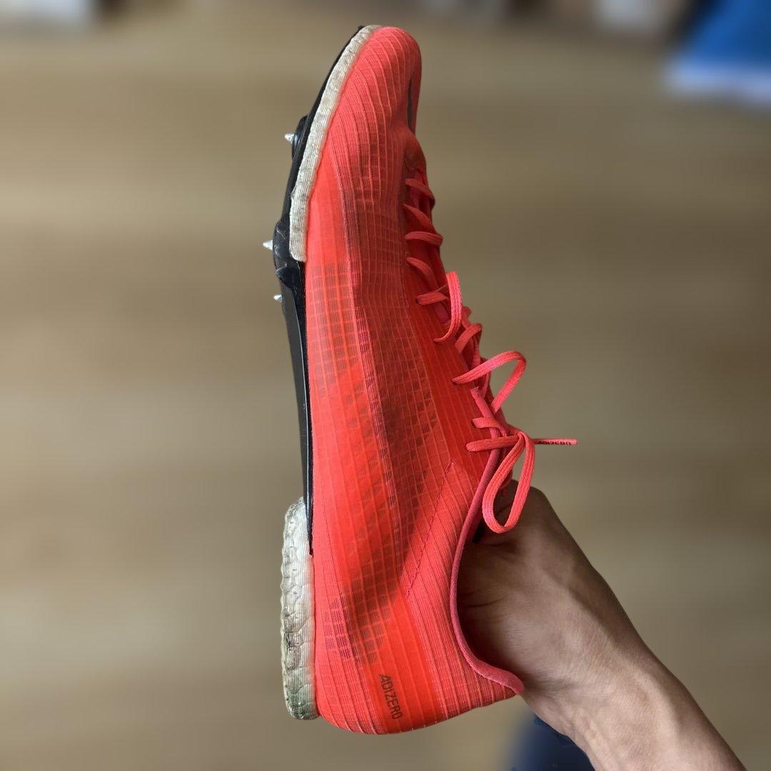 adidas 赤色 スパイクシューズ　29.5cm 陸上競技