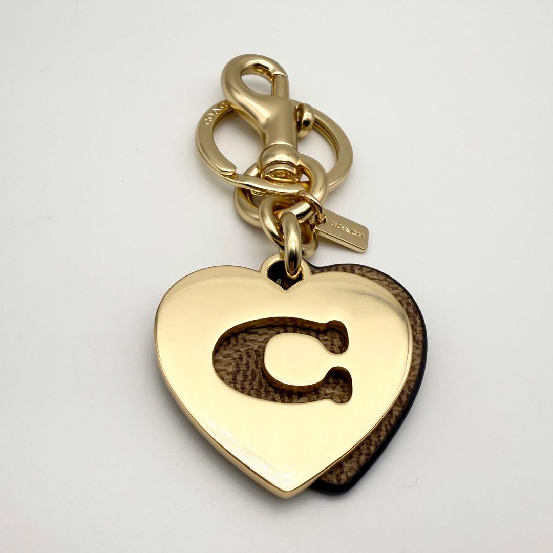 COACH チャーム 大人気！！ ハート シグネチャー キーホルダー 新品