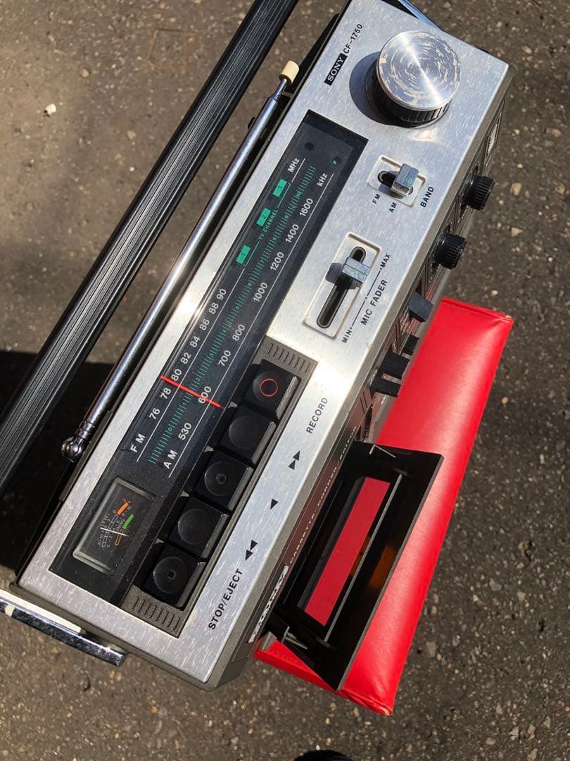 SONY ソニー 昭和レトロ ラジオ CF-1750 カセットコーダー ジャンク