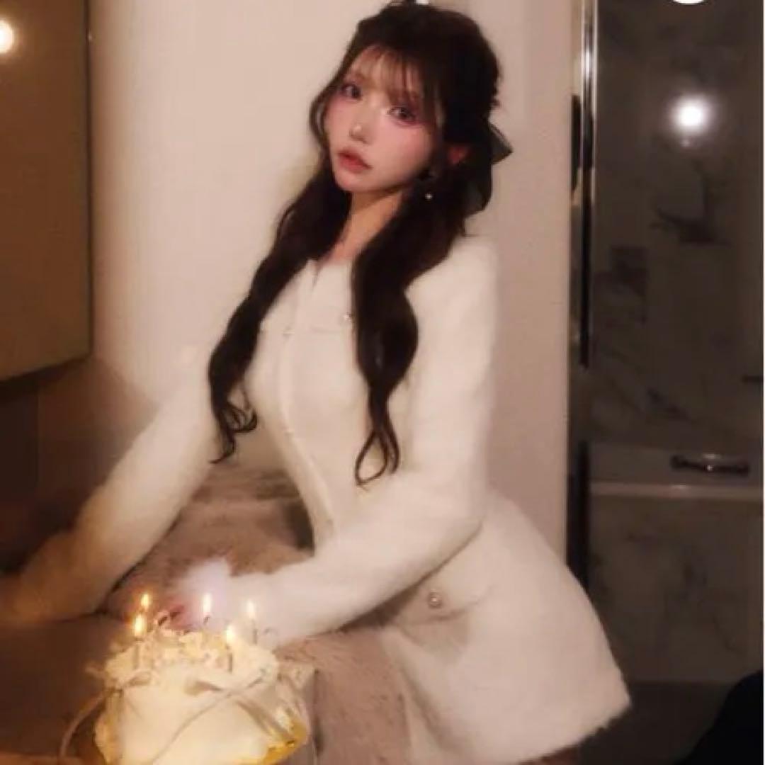 【La ChaRme 】Belear mimi ワンピース BELEAR MIMI（ベリアミミ）】フラワーニュアンスミニワンピース