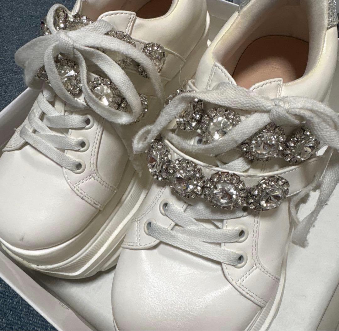 MICHELLMACARON ミシェルマカロン ボリュームソール ビジューベルト