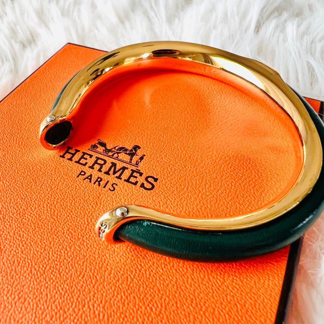 ✨美品✨HERMES　エルメス　バングル　フープ　レザーxイエローゴールド 楽天市場】【新品】 エルメス ブレスレット グレナン 0.3cm幅 スイフト