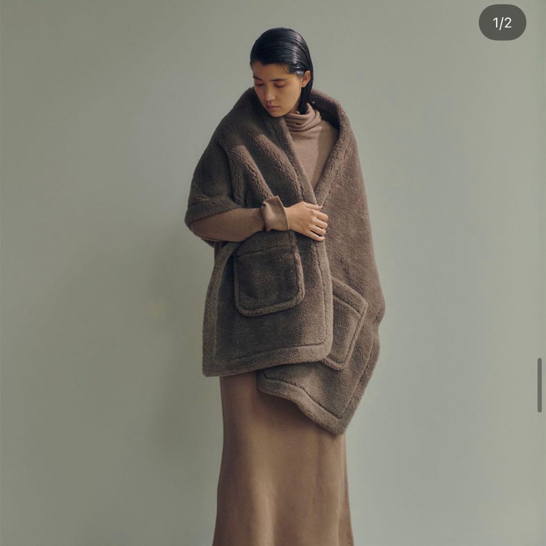 新品】HAINT ハウント ボアストール ダークベージュ - メルカリ