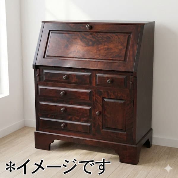 北海道民芸家具 ライティングビューロー デスク チェスト 学習机