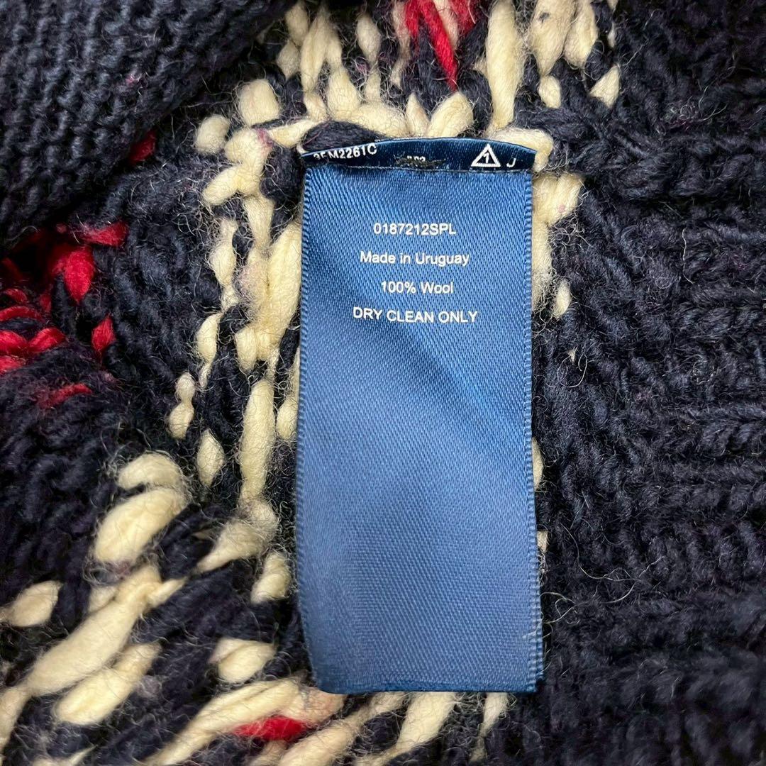 26P4 ポロ ラルフローレン カウチンニット カーディガン S 星条旗 USA