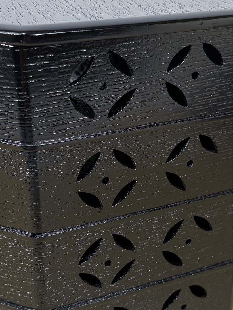 中塚拓也造　掻合塗 七宝段付 縁高重　美品　茶道　懐石　送料込