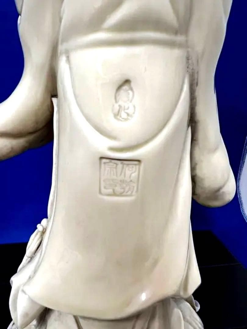 中国古美術 仏像 徳化窯白磁観音菩薩像 明時代何朝宗徳化窯観音像