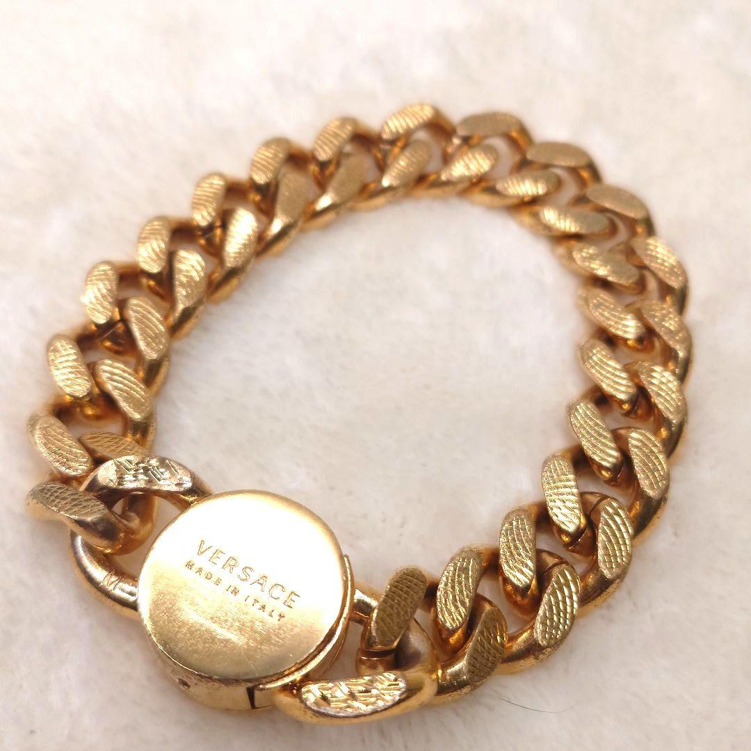 美品】ヴェルサーチ チェーンブレスレット 喜平 M メデューサ ゴールド