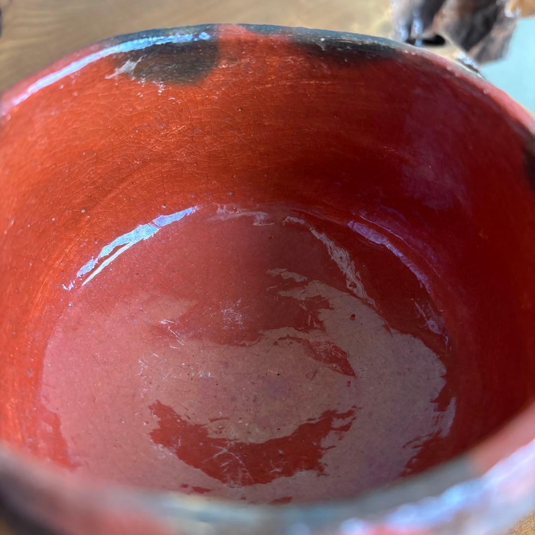 赤楽茶碗 川崎和楽作 富士山 楽焼 抹茶碗 茶道具 共箱 - メルカリ