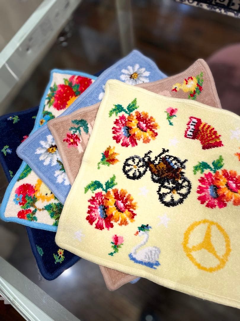 FELTERハンカチ　5枚セット Amazon｜N タオルハンカチ ギフト 無撚糸 アソート 5個セット プチ