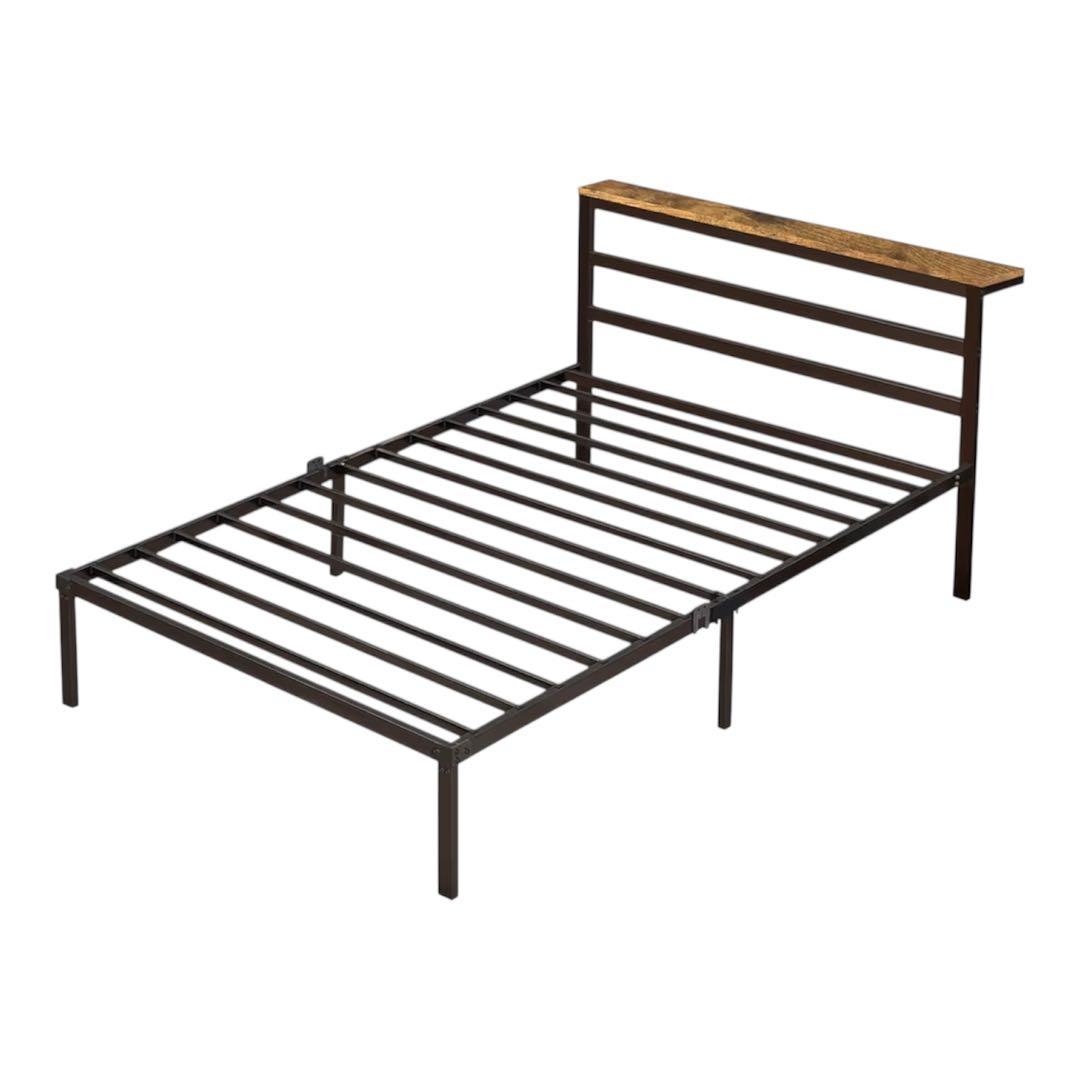 【新品未使用】ベッドフレーム セミダブル 宮付き すのこ ベッド ベッド下収納 セミダブル] 宮付きすのこベッド フレーム単品 スマホスタンド