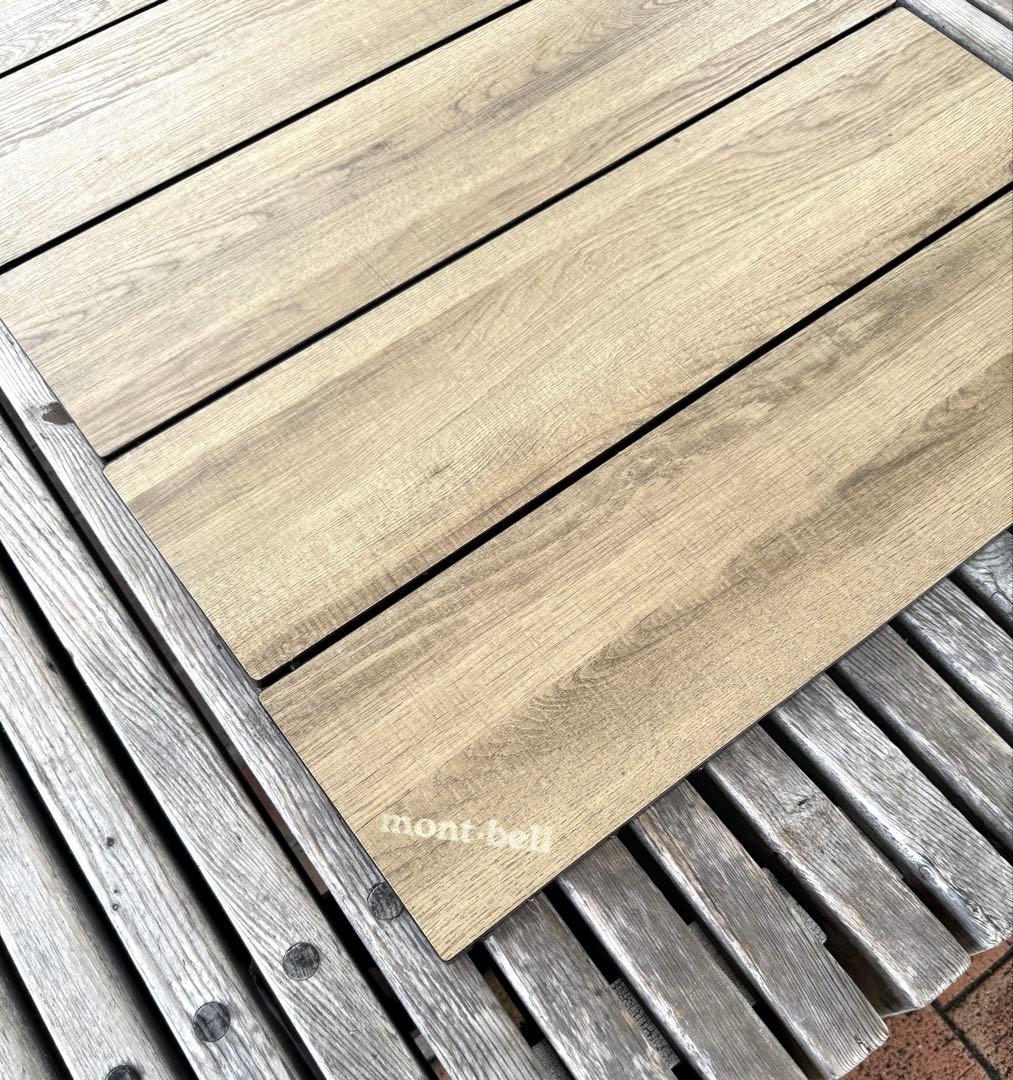 美品】◼︎mont-bell◼︎木目調☆2色☆アウトドアテーブル☆ワイド