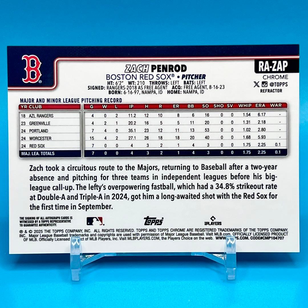 TOPPS ZACH PENROD ザック・ペンロッド RC 直筆サイン - メルカリ