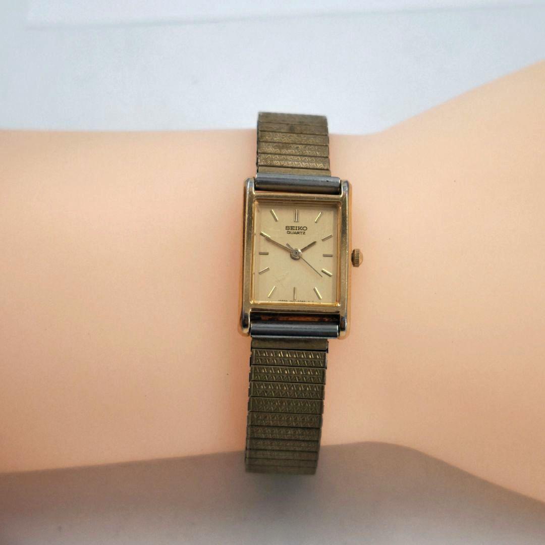 稼働】セイコー 腕時計 スクエア ゴールド 電池新品 - メルカリ