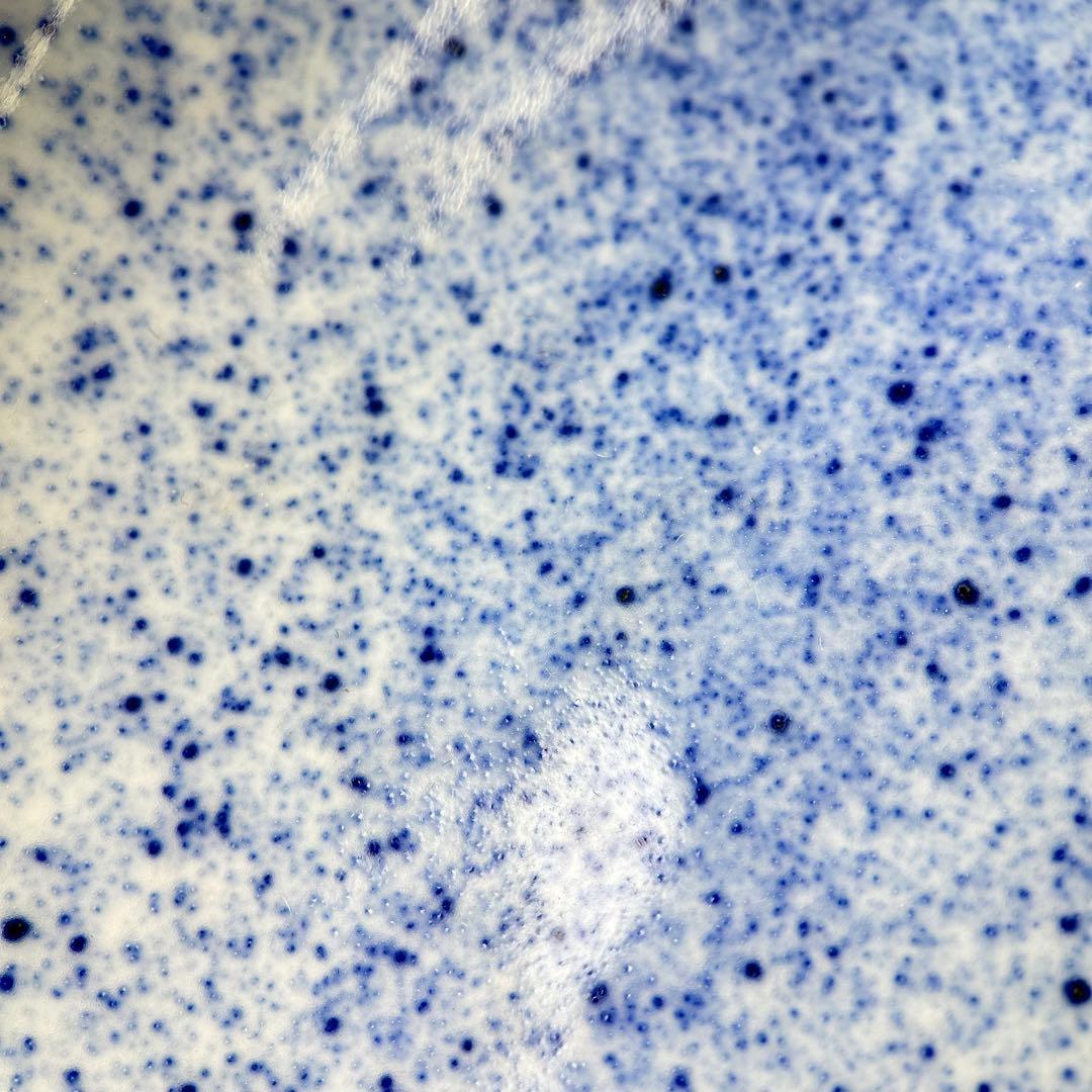 A059古染付 鰒盛付 淡幽造 五山窯 青白い陶器のボウル 木箱付き A059古