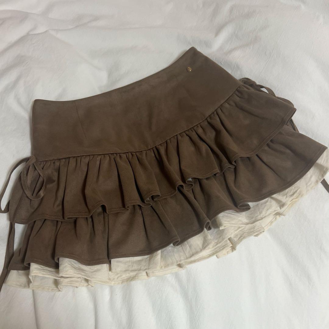 andmary Mel gather skirt brown M - メルカリ