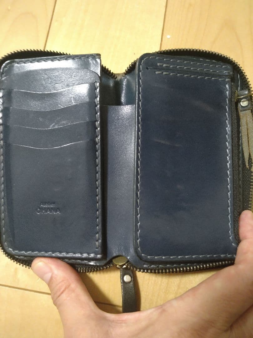 財布　ミドルウォレット・ラウンドファスナー MWRF01 [栃木レザー使用 栃木レザー使用] ミドルウォレット・ラウンドファスナー - 革工房OHANA